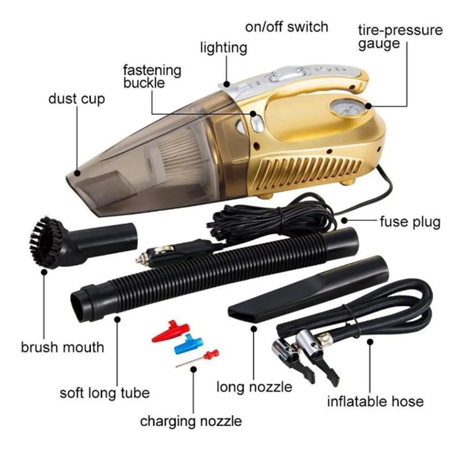 🚗✨ Aspiradora de Mano para Carro 3 en 1 | Limpieza Rápida y Eficaz 🧹💨