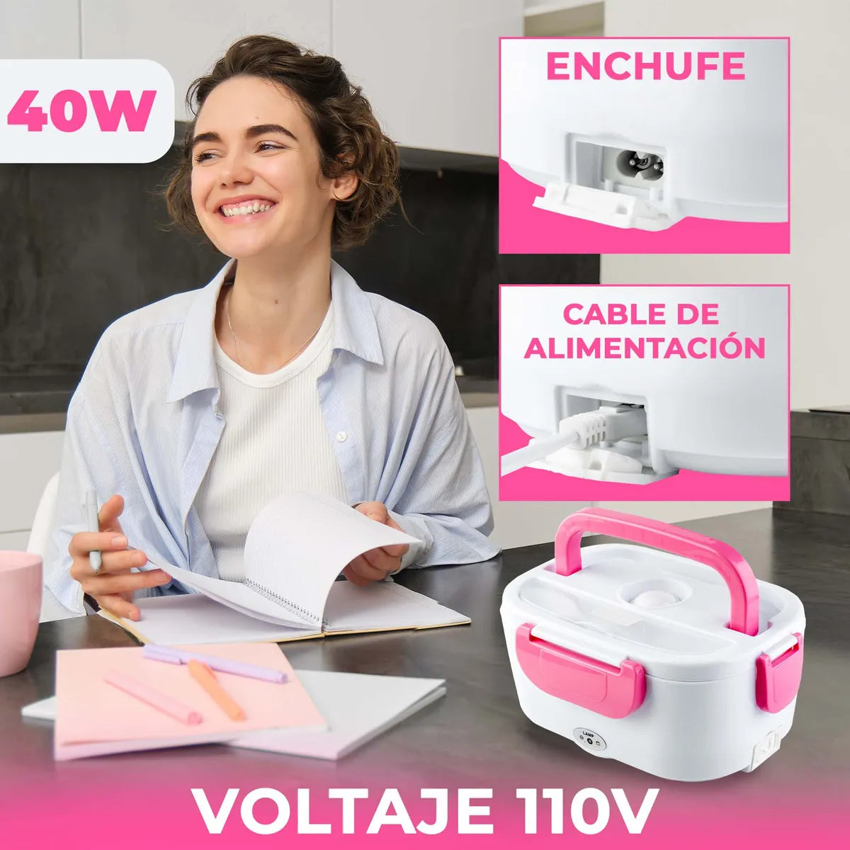 🔥🍽️ Lonchera Eléctrica Portátil | Calienta tu Comida en Minutos