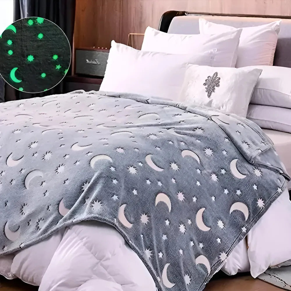 🌟🎁 Cobija Mágica Luminosa de Estrellas y Lunas para Niños El Regalo Perfecto que Ilumina Sueños y Sonrisas ✨🌙🧸