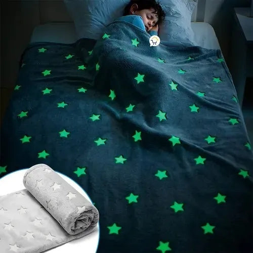 🌟🎁 Cobija Mágica Luminosa de Estrellas y Lunas para Niños El Regalo Perfecto que Ilumina Sueños y Sonrisas ✨🌙🧸